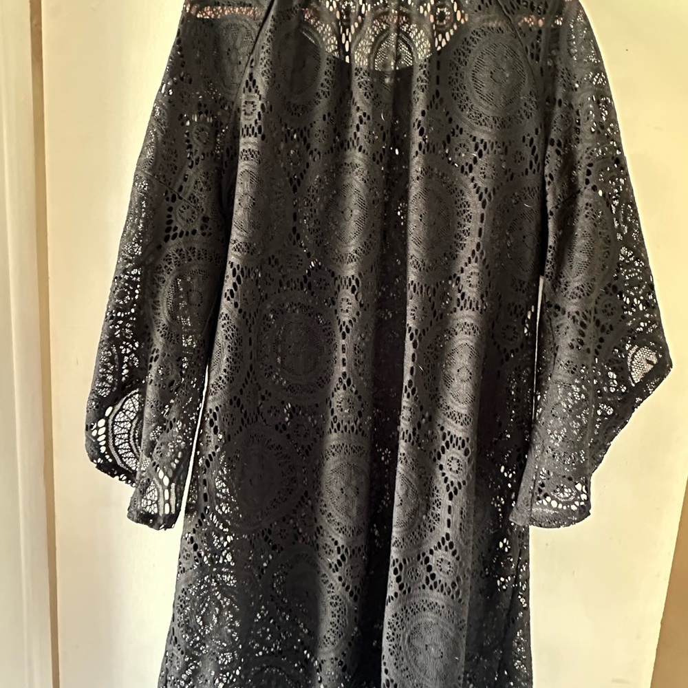 Black Lace Long Sleeve Dress